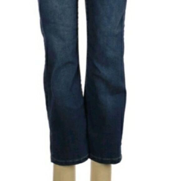 Vtg CAbi #764 Low Rise Cropped Skinny Dark Wash Whiskered Jeans Sz 2 - Picture 6 of 11